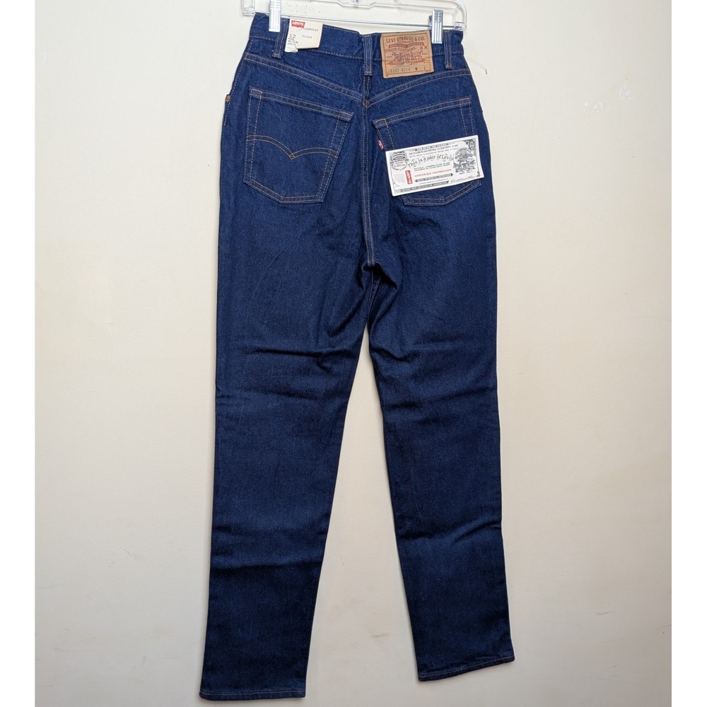 Levi's 18505-0214 Jeans 12 Misses VTG 80s High Rise Straight Leg Dark Wash‎ DS